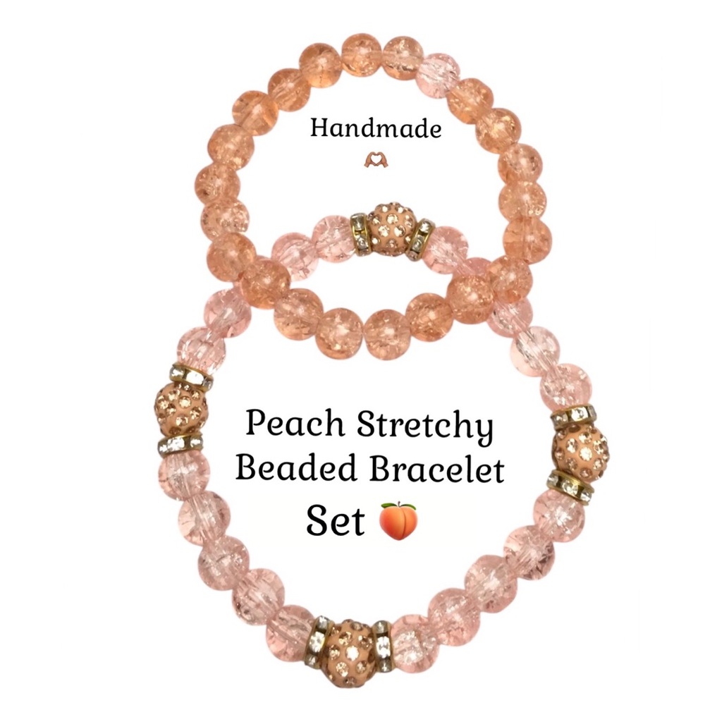 Peach Mother Daughter Bracelet Set 🍑